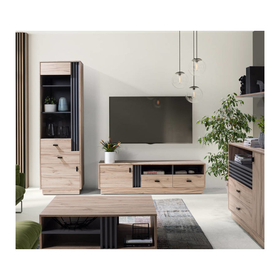 Allmo Komoda AL18 dub/antracit
