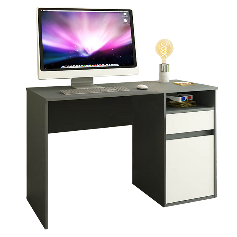 Pc stolík Bili new biela/grafit